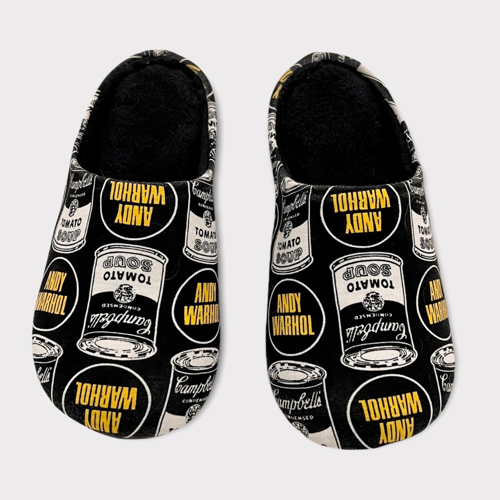 Andy Warhol Campbell’s Tomato Soup Can Slippers Rare Limited Edition